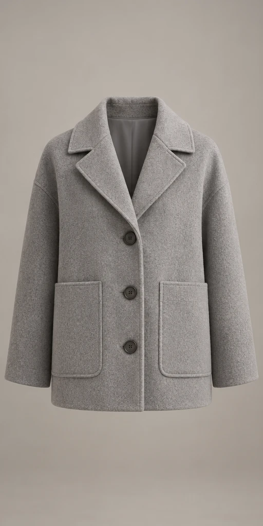 The Terrace Jacket in Soft Grey, front view